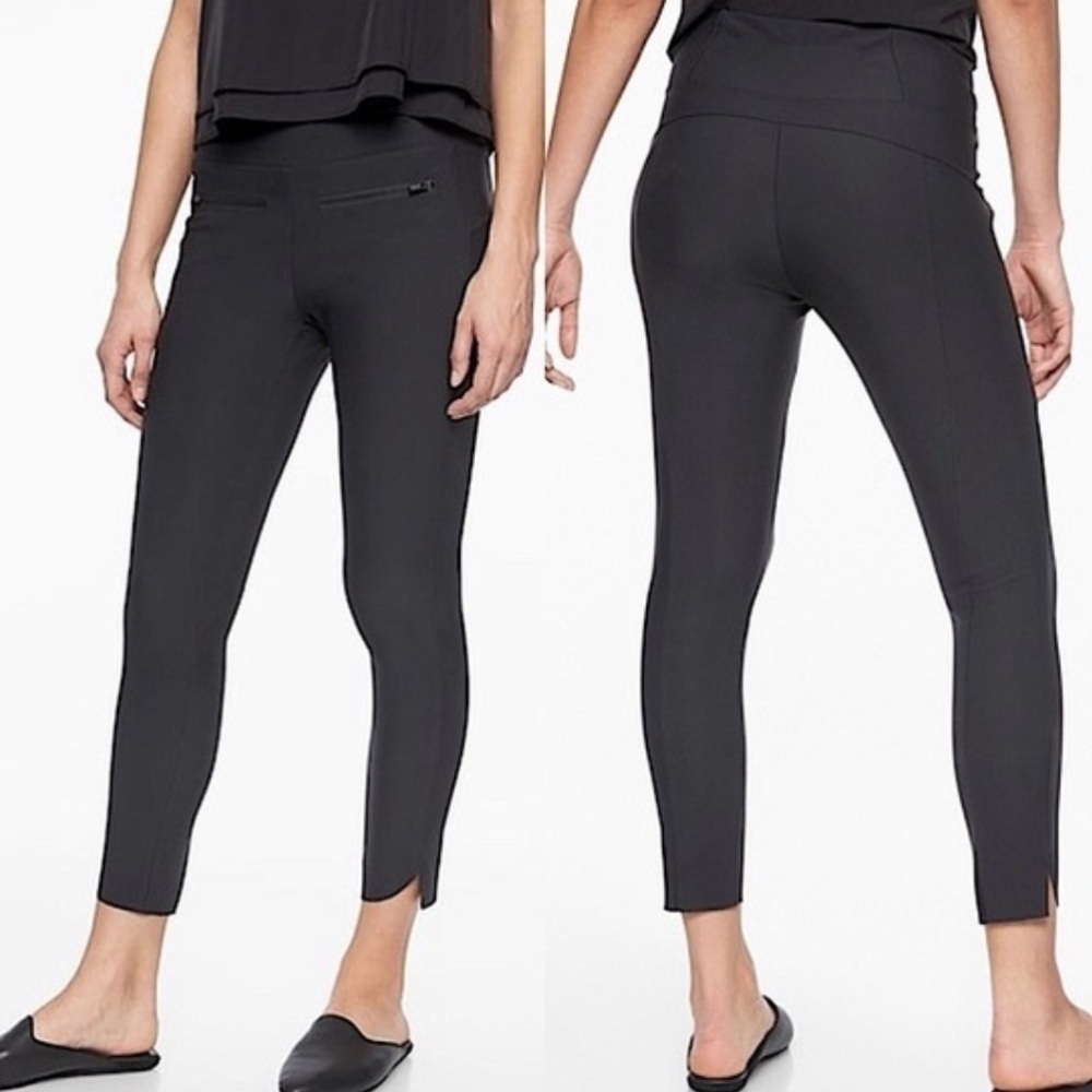 Athleta Stellar Crop Black Adventure Pants Women's Size M